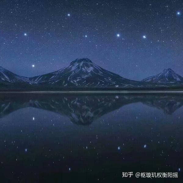 雪山上空的北斗七星