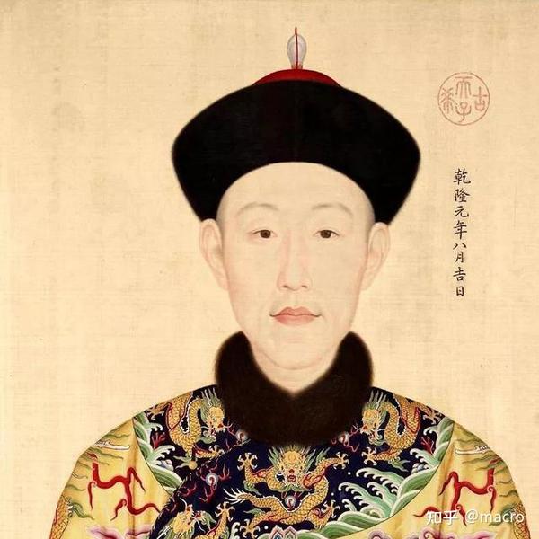 年轻时期乾隆皇帝的画像