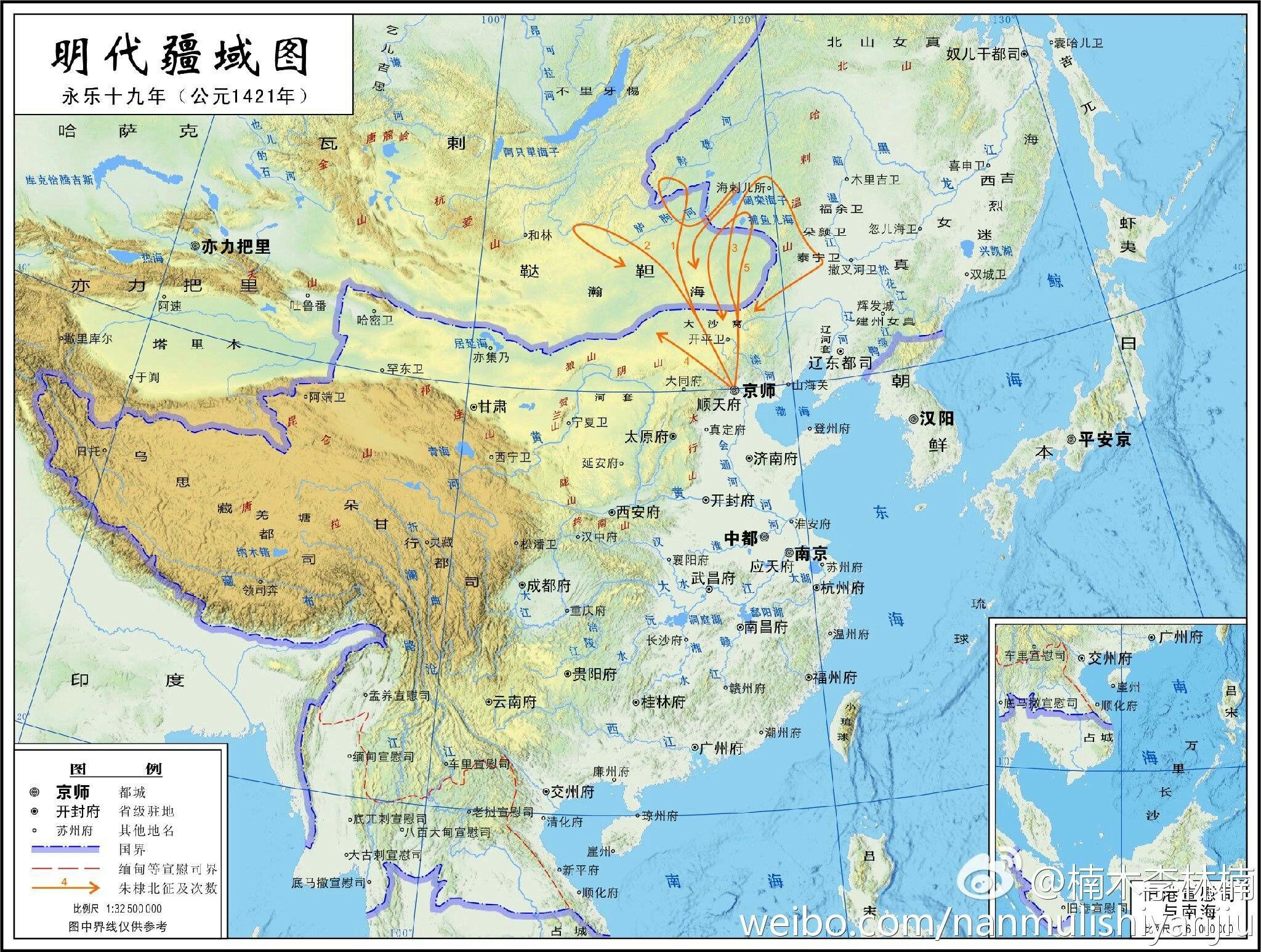 南方今天老挝越南缅甸没了,北方今天内蒙古东三省(外东北?