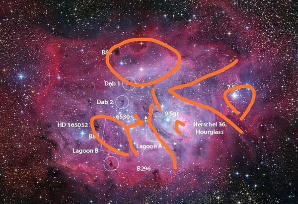 孔雀座球状星团,边缘有一颗亮星,不能分解看不到 c101 c55 巴纳德星系