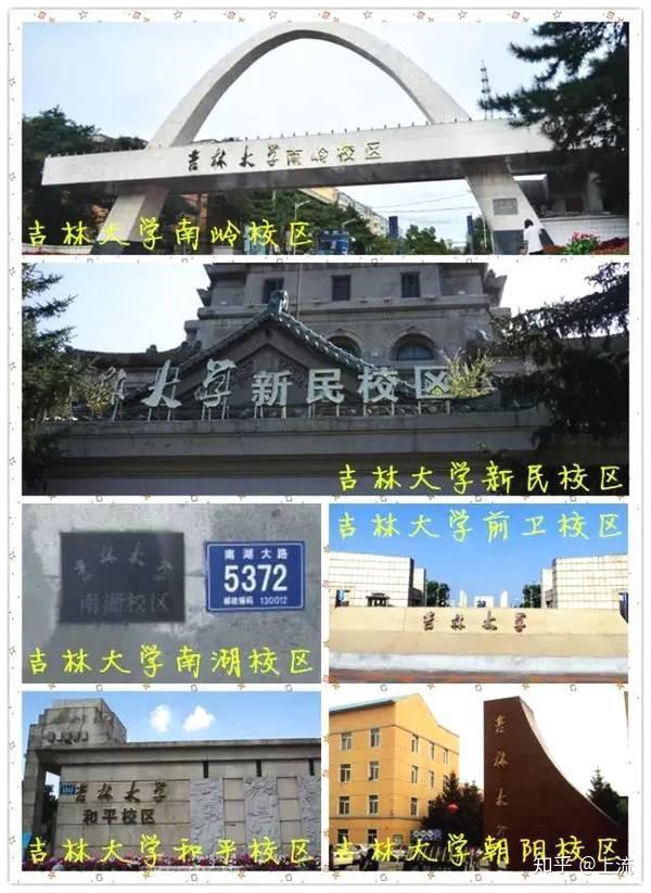 吉林大学6个校区的校门