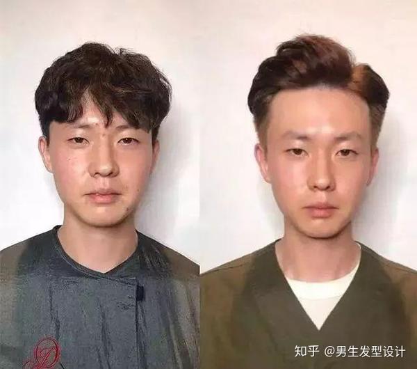 而脸型偏长的男生尽量用刘海来平衡一下视觉感.