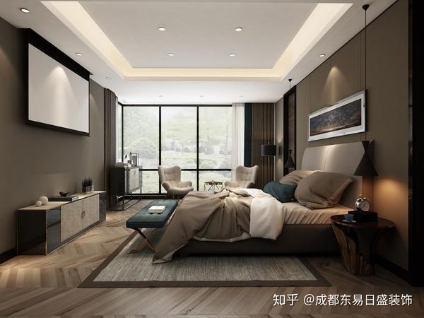 蓝光雍锦阁145㎡四居室后现代风格装修效果图赏析丨成都东易日盛设计