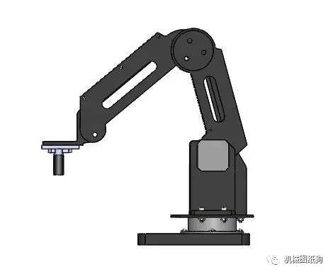 【机器人】简易钣金结构三轴机械臂模型3d图纸 solidworks 附工程图