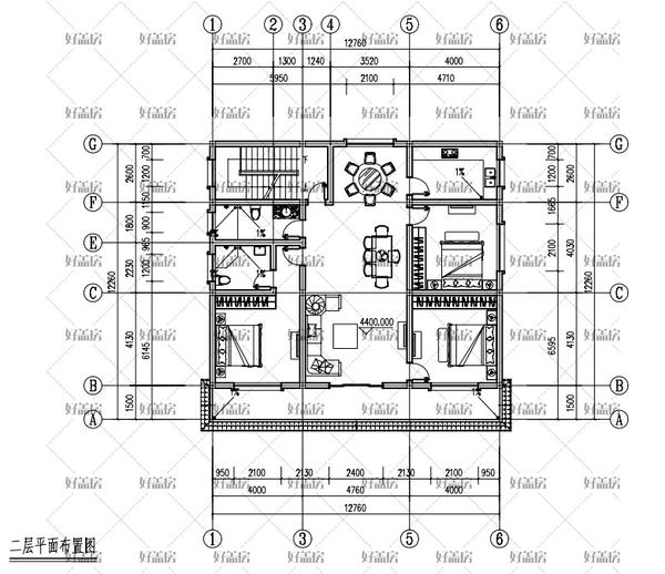 12米×10米农村建房设计图