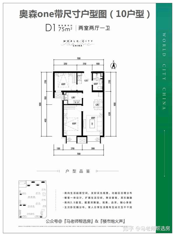 马老师 || 终于等到你,奥森one带尺寸户型图及排卡优惠政策