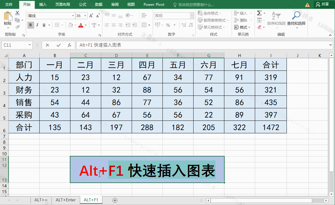 办公软件excel中alt键的8种常用用法