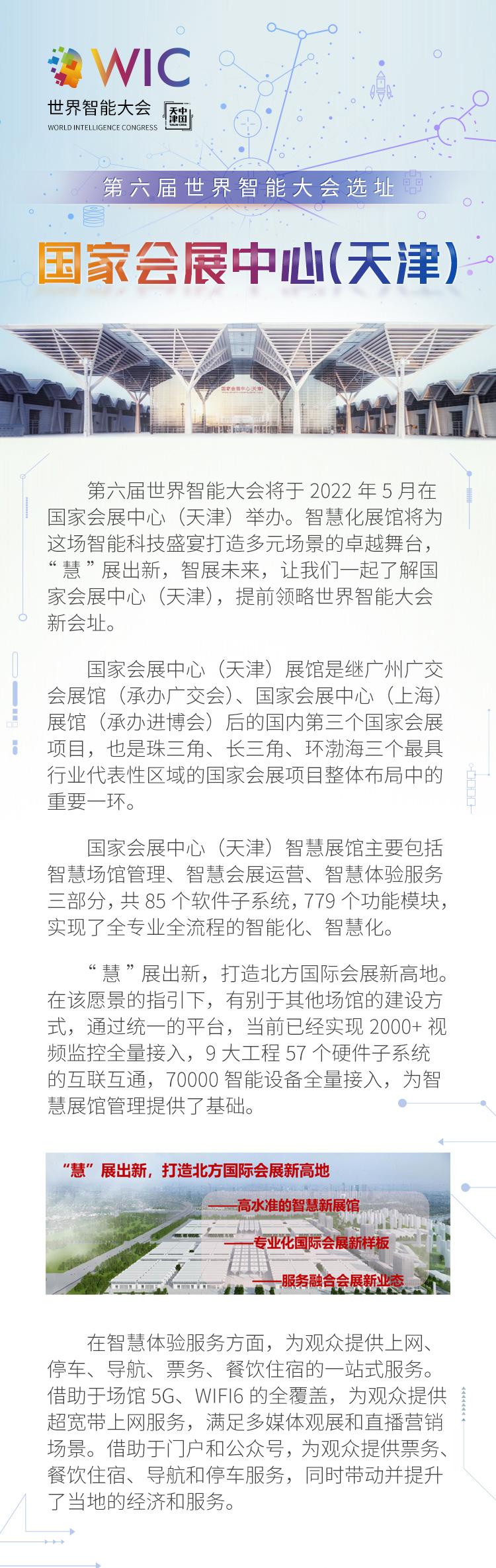 津彩鲜知第六届世界智能大会选址国家会展中心天津