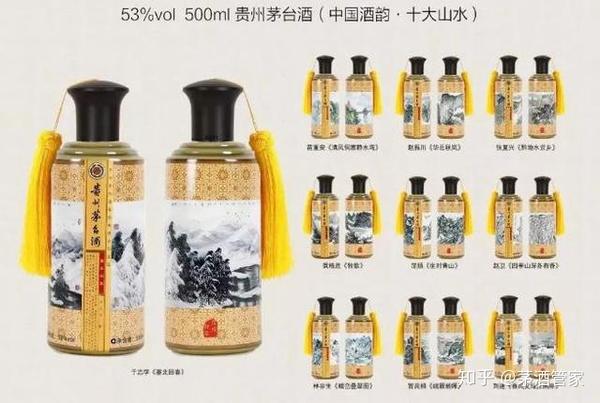 而上涨到54000元的,就是这款茅台中国酒韵十大山水套资十