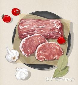 冬季美食不可少烤肉和火锅,最具诱惑的手绘肉食插画素材,让设计师勾引