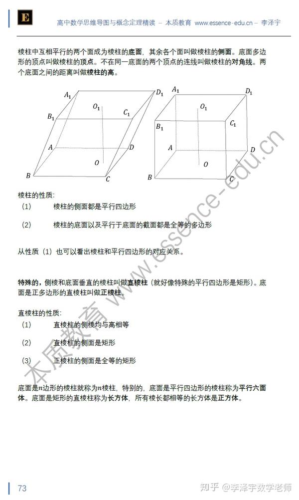 高中数学思维导图系列 - 7 简单几何体