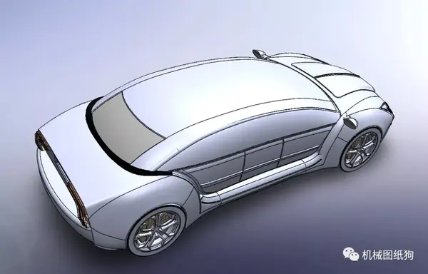 【汽车轿车】豪华轿车概念车模型3d图纸 solidworks设计 附step igs