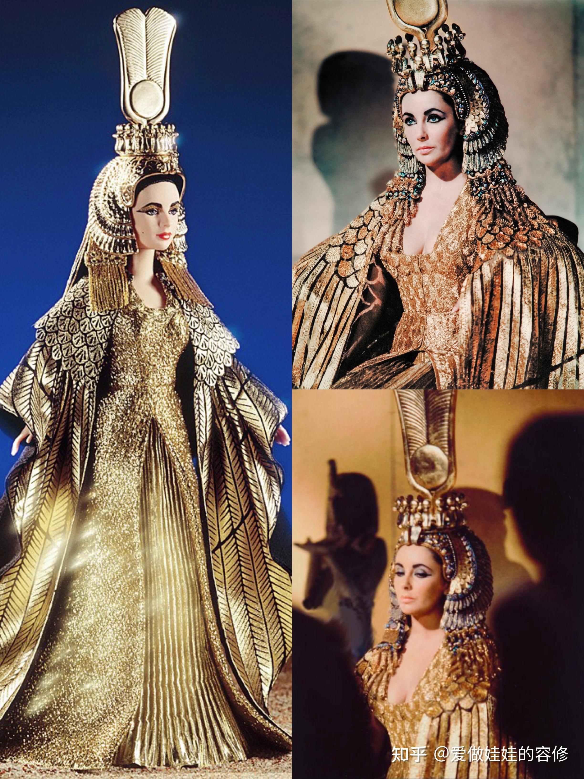 图1:芭比娃娃与电影中的埃及艳后接下来让我们聊聊这款金羽衣背后的