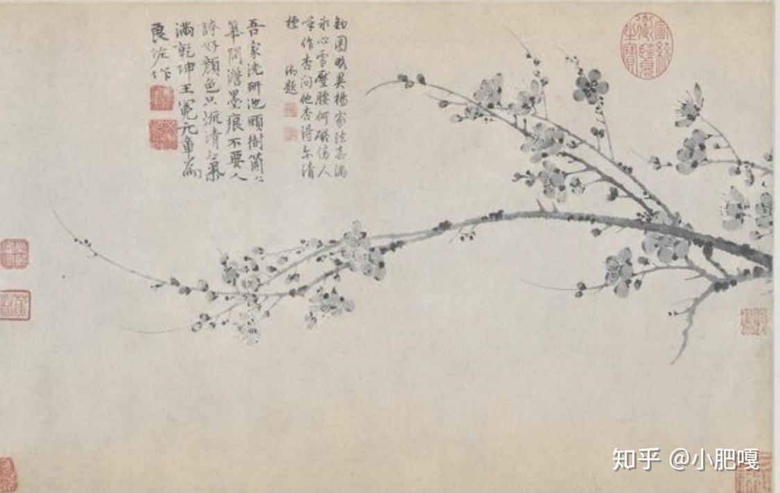每周一幅书画至理不在颜色间王冕墨梅图轴