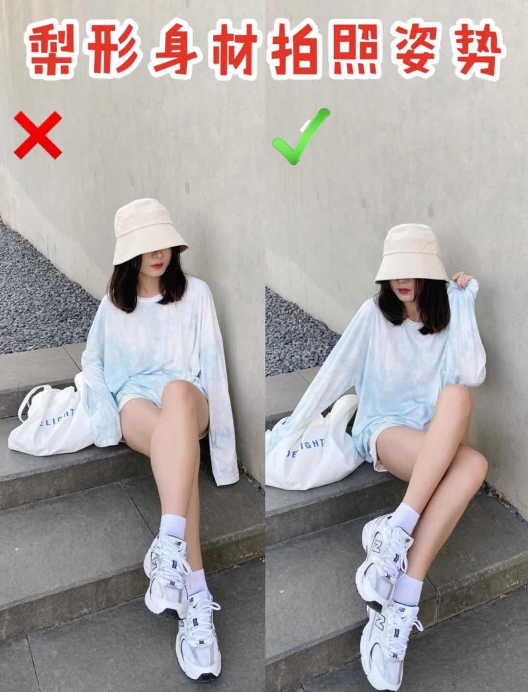 梨形身材的女生拍坐姿,这些要领要掌握,不仅显瘦还显腿长
