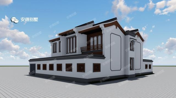 两种屋顶形式,农村新中式自建房设计