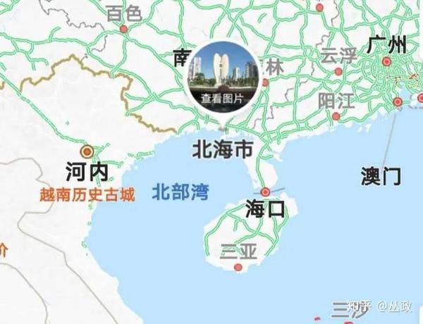 北海位于北部湾经济区,北部湾是我国西南最便捷的出海港湾,地理位置