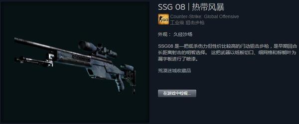 【原创】csgo皮肤测评(26)ssg08鸟狙测评