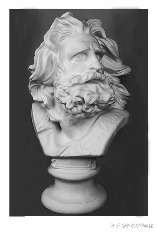 【素描石膏头像】标竿画室|马赛-侧面,起稿到细节完整