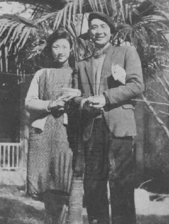 1948年,赵丹与妻子黄宗英.