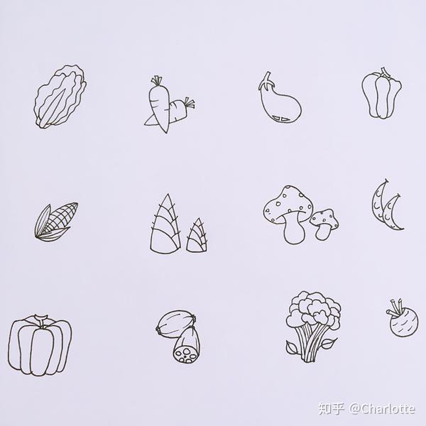 清新简笔画大合集之蔬果篇