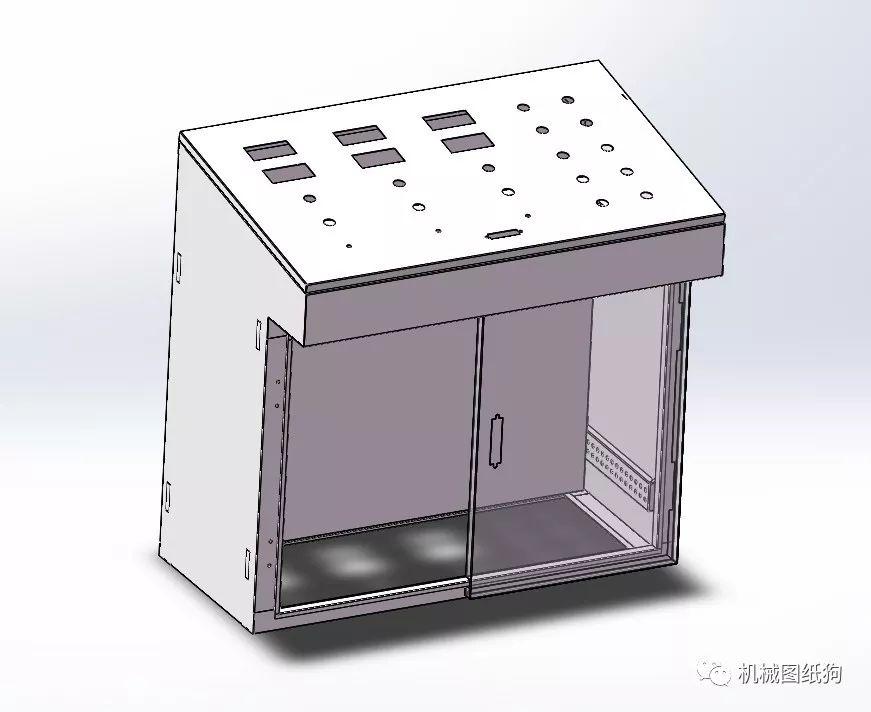 【工程机械】操作台900x890x550钣金结构3d数模图纸 solidworks设计