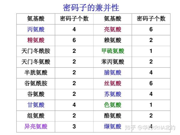 性质"环节的关于"密码简并性(degenracy)"下的"同义密码子(synonymous