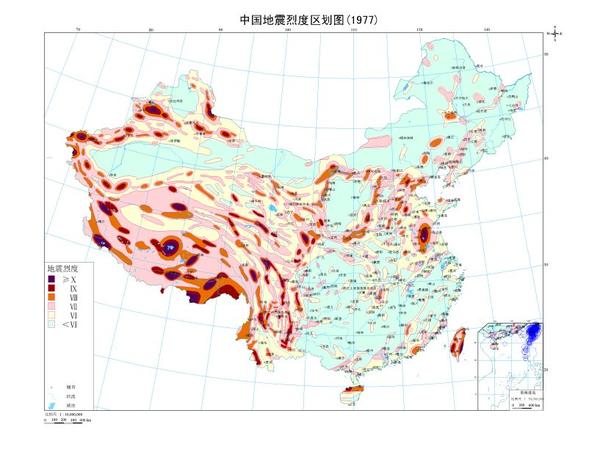 根据地震危险性的大小,以地震动参数或地震烈度为指标,划分出危险程度