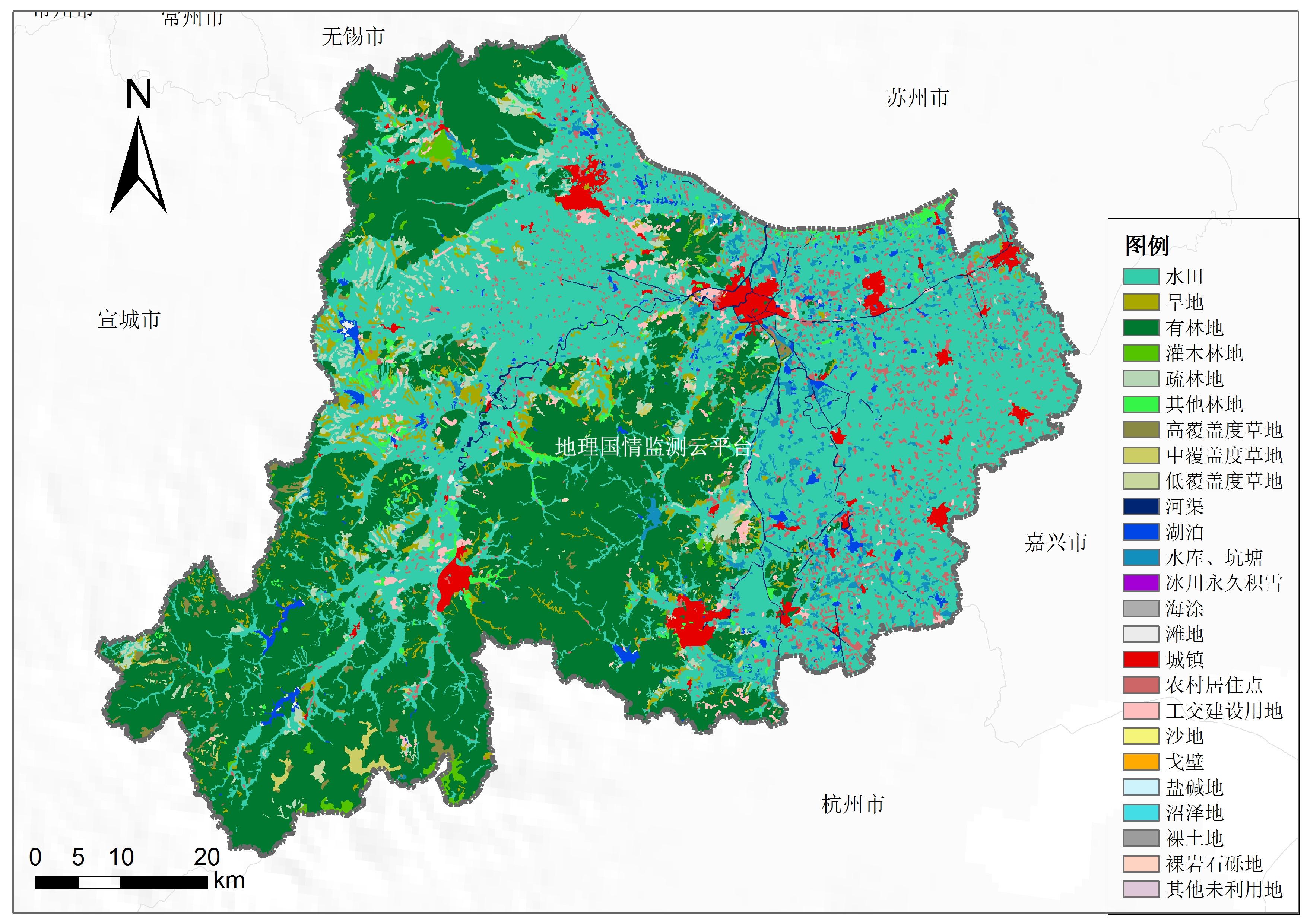 湖州市2010年土地利用图