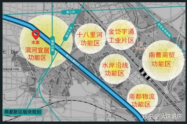 管城商都新区板块规划中, 康桥未来公元占位滨水宜居功能区.