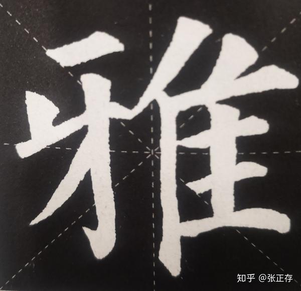 如果左右部分的笔画较多,中部则应写得窄而长,以给左右部逊让出地位.