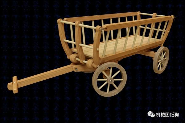 【生活艺术】木制马车玩具模型3d图 多种格式