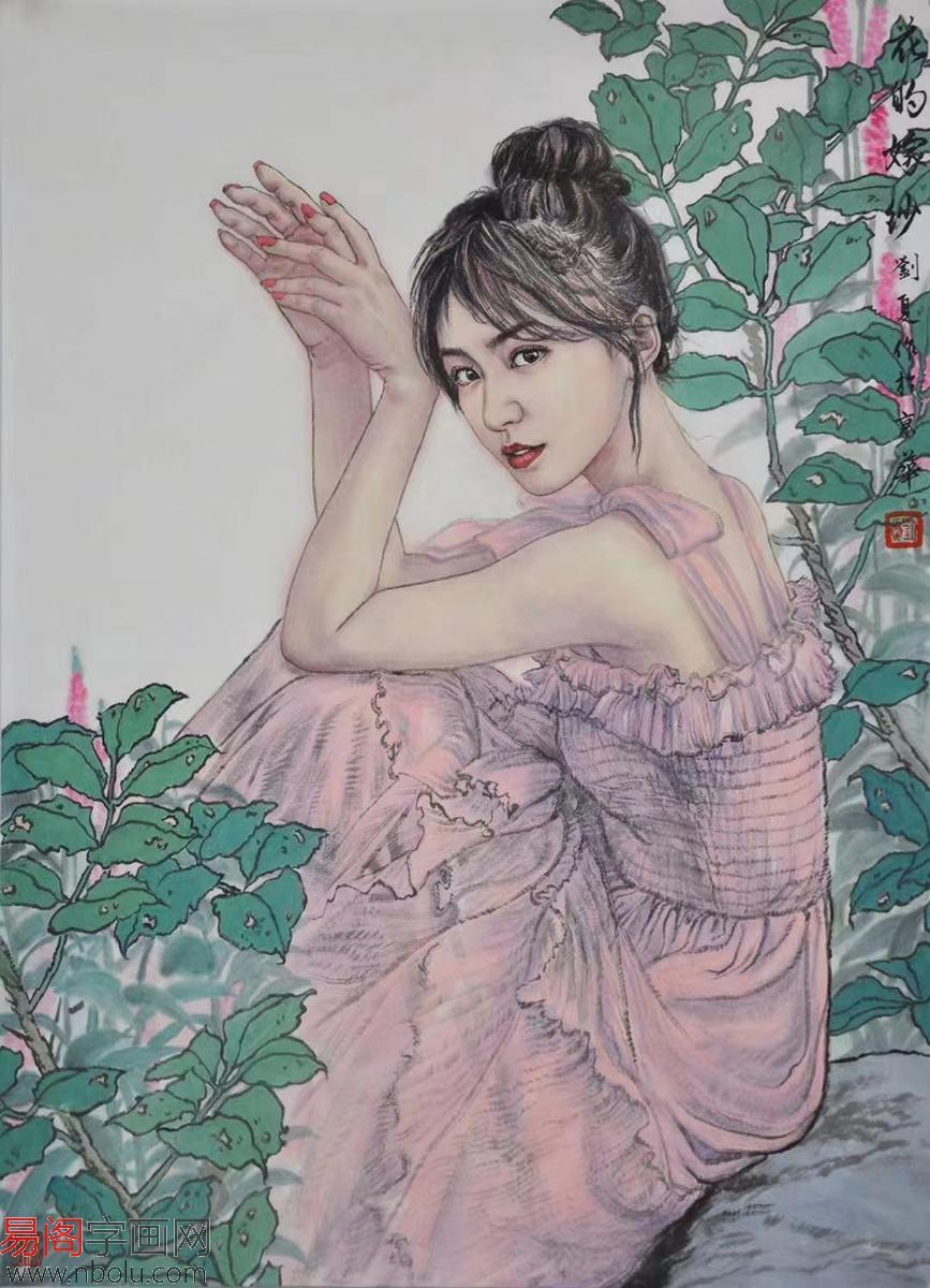 画家刘夏作品欣赏看着唯美雅致的人物画像是每天都在过38