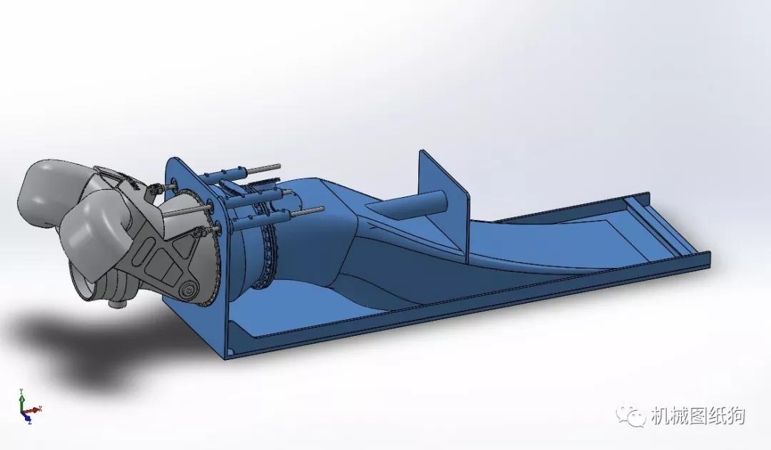 工程机械rollsroycewaterjet喷水推进器造型图纸soidworks设计附xt