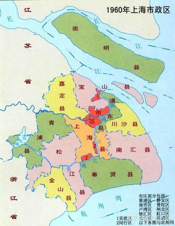 地图看上海地区行政沿革历史