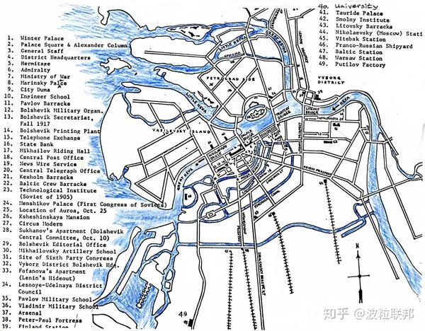 1917年彼得格勒地图