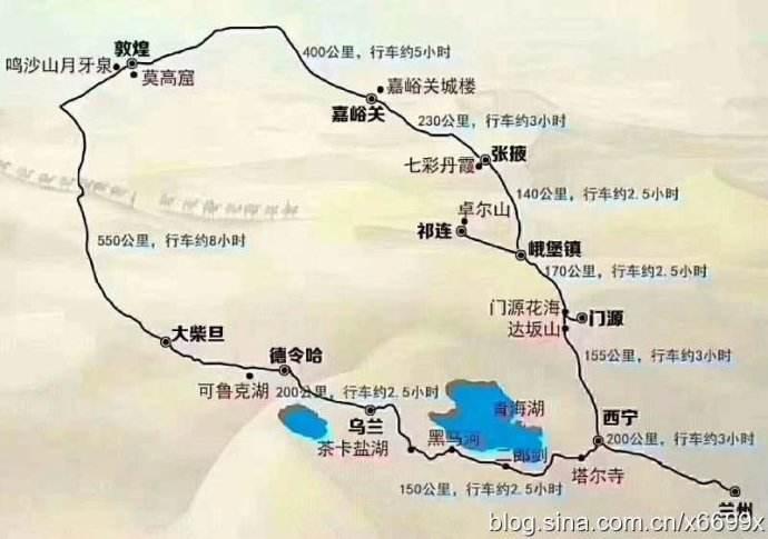 主要线路:各地-兰州/西宁-青海湖-茶卡盐湖-德令哈-大柴旦翡翠湖