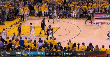 16-17 nba 季后赛西决马刺对勇士 g1 中帕楚里亚对伦纳德是不是故意伸