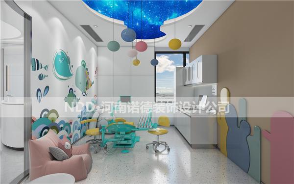 牙科儿童诊室设计效果图-郑州口腔诊所装修设计