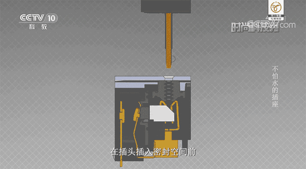 试一下插入阿尔刚雷防水插座的动态图