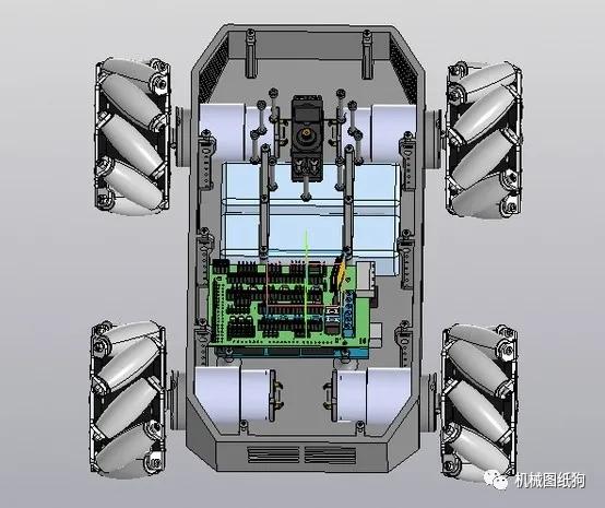 【机器人】sb大学生机器人麦克纳姆轮小车3d图纸 stp格式