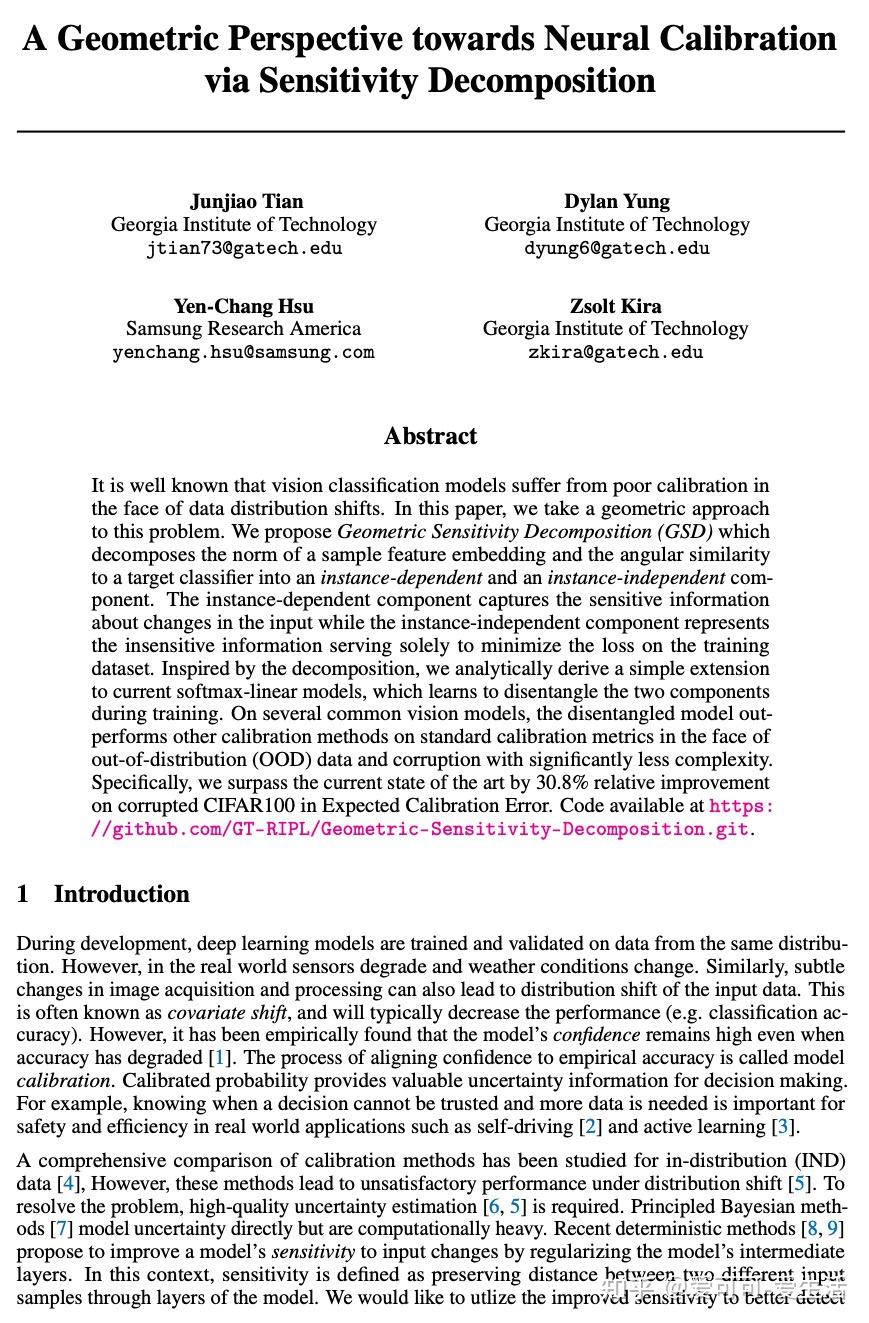 we propose geometric sensitivity decomposition (gsd) which