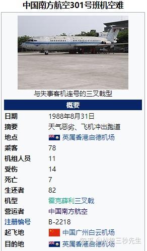 我国的航空事故(十二)中国民航301号班机空难