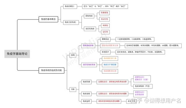 医学免疫学思维导图