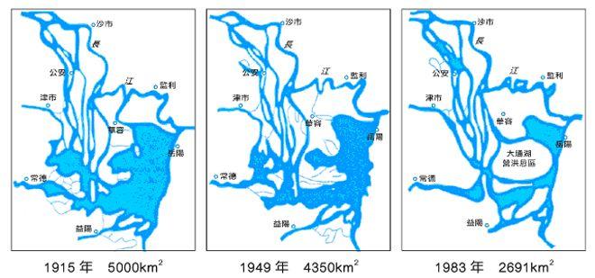 洞庭湖的面积和库容变化