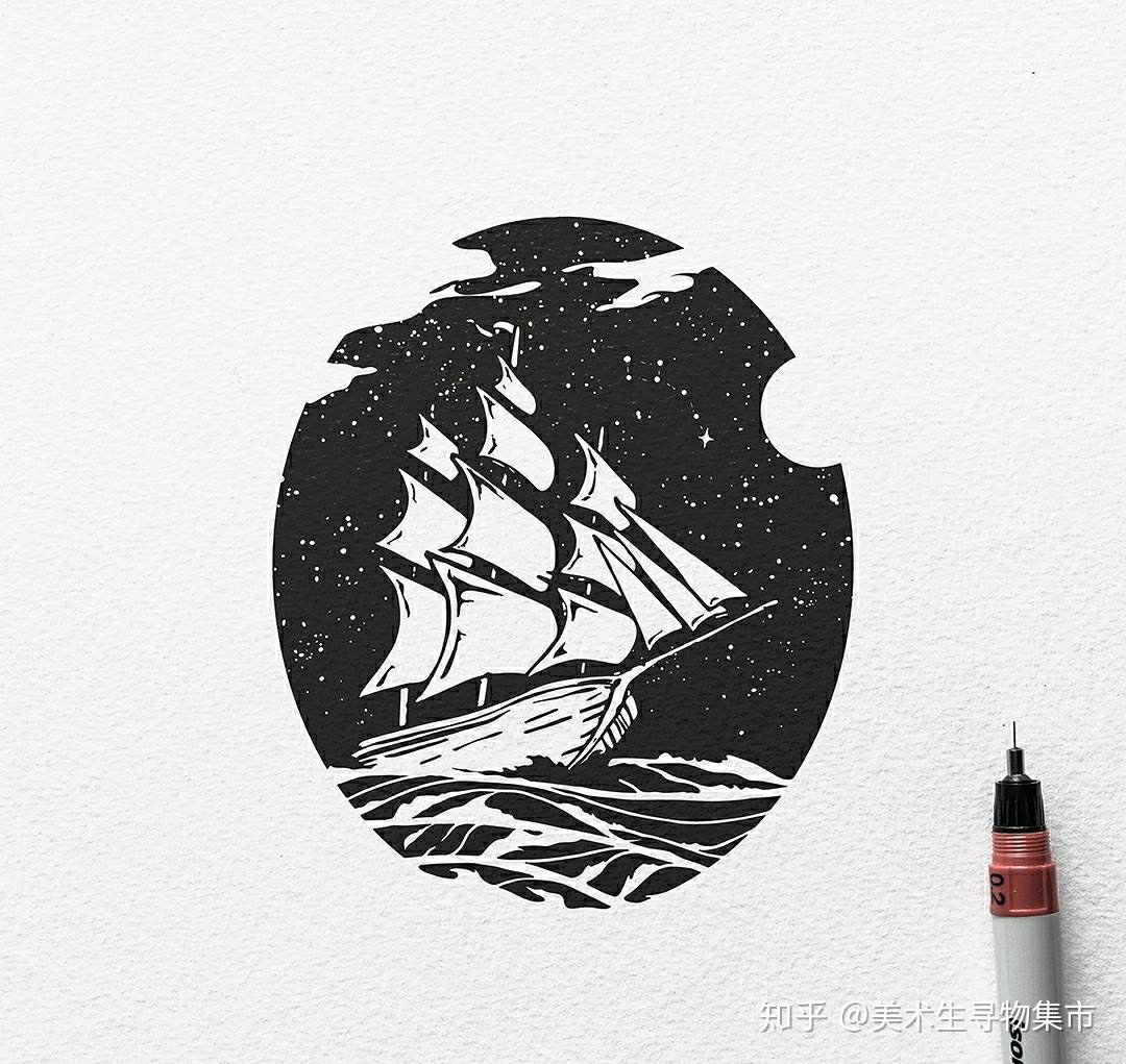 黑白装饰画