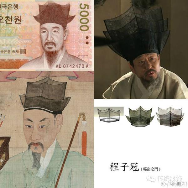 韩服速学卡片韩国古装剧常见男子巾帽冠