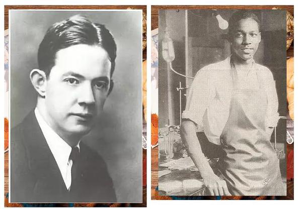 年轻时的alfred blalock教授和vivien thomas