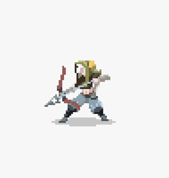 q版像素画射箭.