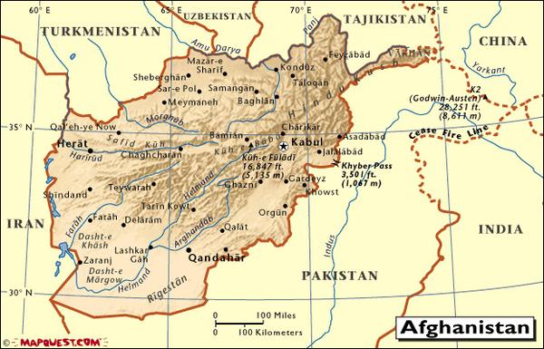 阿富汗伊斯兰共和国,简称 阿富汗,首都喀布尔.